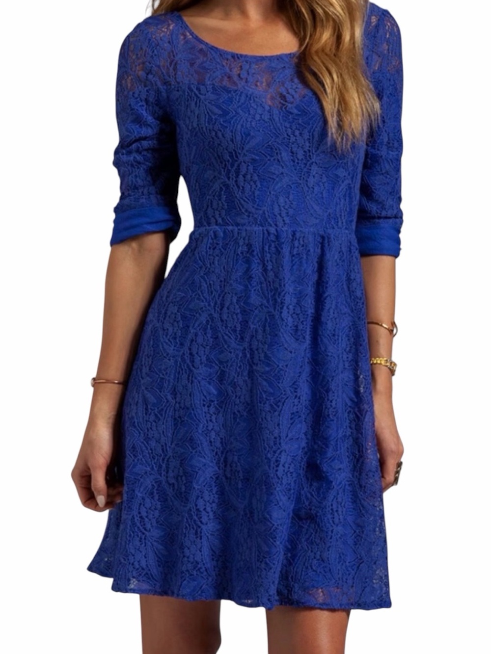 Free People Shake It Up Lace Dress Blue Size Small